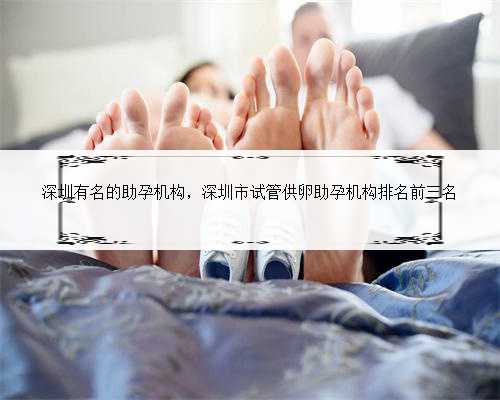 深圳有名的助孕机构，深圳市试管供卵助孕机构排名前三名