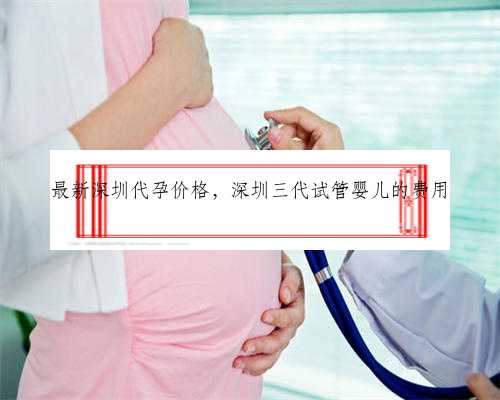 最新深圳代孕价格，深圳三代试管婴儿的费用