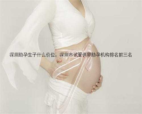深圳助孕生子什么价位，深圳市试管供卵助孕机构排名前三名